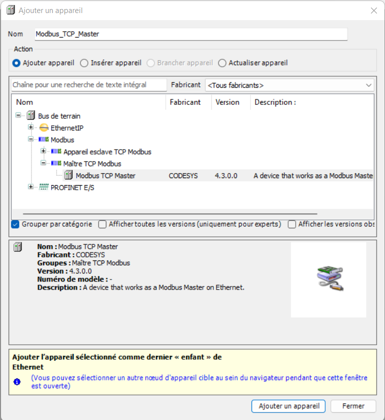 Add modbus master